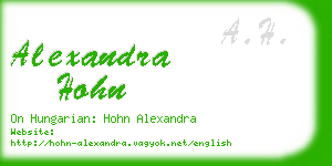 alexandra hohn business card